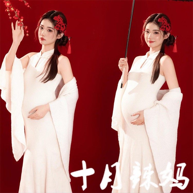 影楼新款新中式剪纸风孕妇照服装复古时尚旗袍孕妈咪大肚艺术拍照,男装,其他民族服装,淘宝优惠券,粉丝福利购,淘宝优惠卷