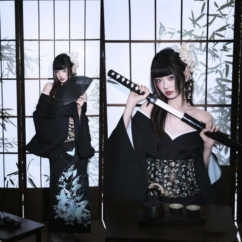 和服新款神明少女传统改良日系日式浴衣复古连衣裙摄影写真拍照