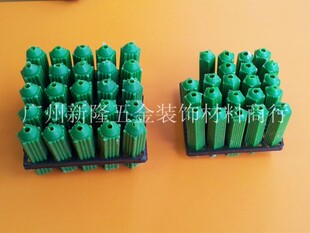 塑料胶塞彭胀管 塑料膨胀 8mm 胶塞 绿色塑料膨胀管6 胶粒