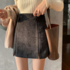 corduroy skirt Autumn and winter 2019 new pattern Korean Edition Versatile Paige Show thin Skirt Short skirt