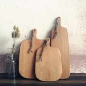 初木原品 砧板菜板水果宝宝辅食板切菜实木托盘 榉木整木面包木板