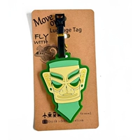 Багажная бирка, бронзовая человеческая голова