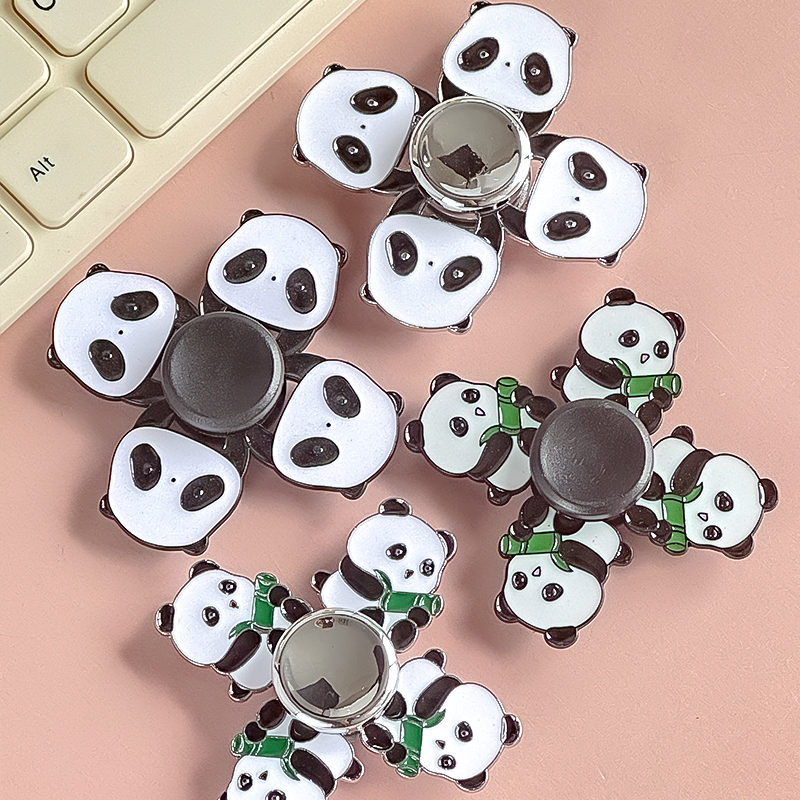 成都熊猫指尖陀螺旅游纪念品创意手指陀螺金属玩具益智儿童玩具