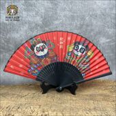 熊猫古风扇子折扇汉服道具舞蹈夏季 随身便携折叠扇成都旅游礼物