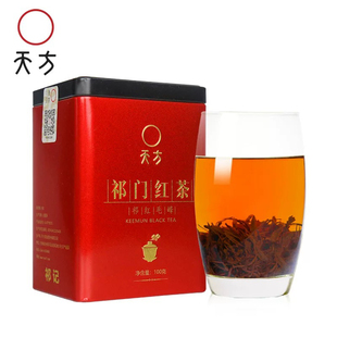 天方茶叶正宗安徽原产祁门红茶祁红毛峰蜜香型罐装红茶口粮茶100g