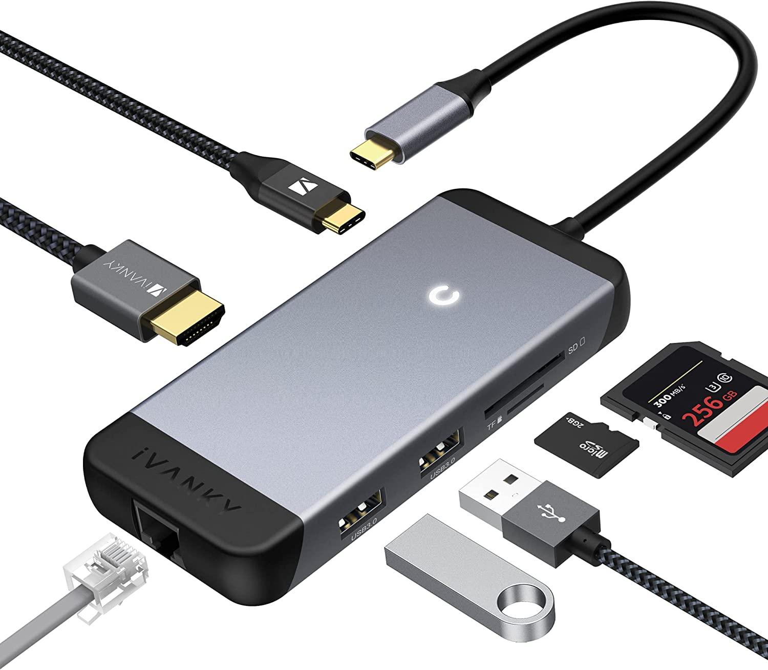 7合1扩拓展坞TYPE-C-USB3.0HDMI