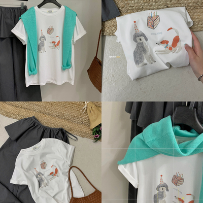 SUSAN-夏上新韩系慵懒百搭卡通通勤短袖T恤3026s