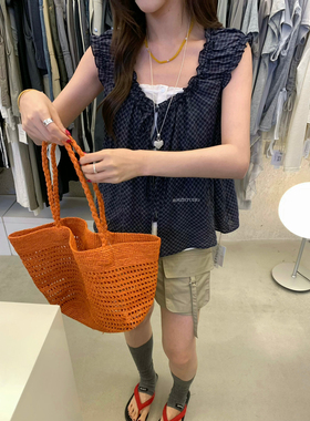 MZI STUDIO十三行夏季木耳边假两件温柔甜美淑女感上衣女157795