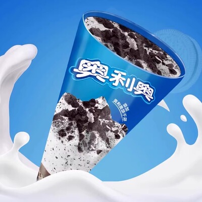 奥利奥冰淇淋饼干碎香草味甜筒