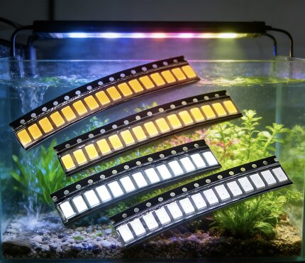 5730植物0.5W水草生长水族照明LED灯珠RGB红绿蓝三色全光谱660nm
