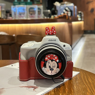 适用佳能r50保护套相机包r10微单反底座R8rp复古R50V斜跨肩带200D