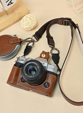 富士XT30二代保护套xs20相机包xm5壳适用x100vi底座xt50皮套斜跨