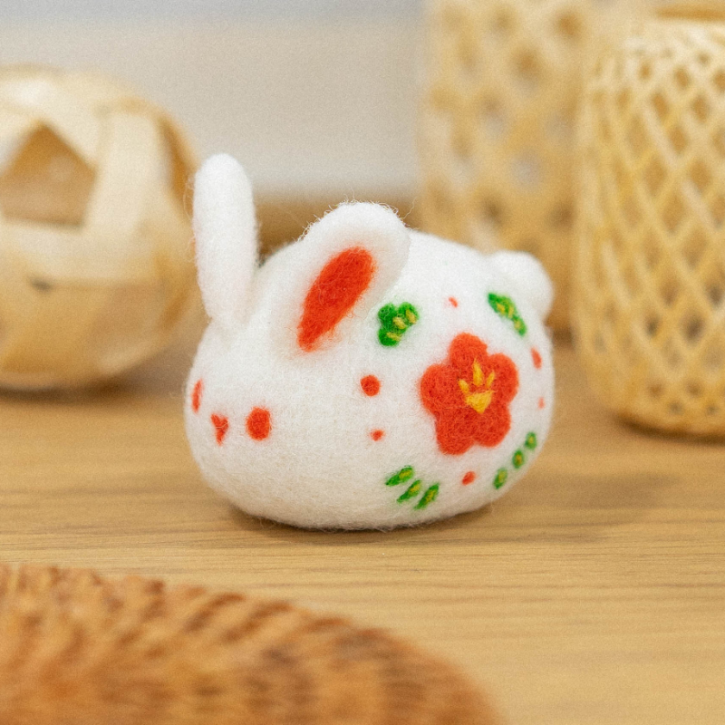 BIABIA羊毛毡戳戳乐diy材料包中秋手工礼物自制挂饰玩偶花馍兔子,居家布艺,缝纫DIY材料套装,淘宝优惠券,粉丝福利购,淘宝优惠卷