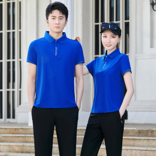 2026夏季新款情侣短袖翻领polo衫男女同款凉感速干运动T恤透气