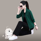 新款 秋季 中老年外套女胖人减龄显瘦品牌跑步休闲 运动套装 妈妈春装