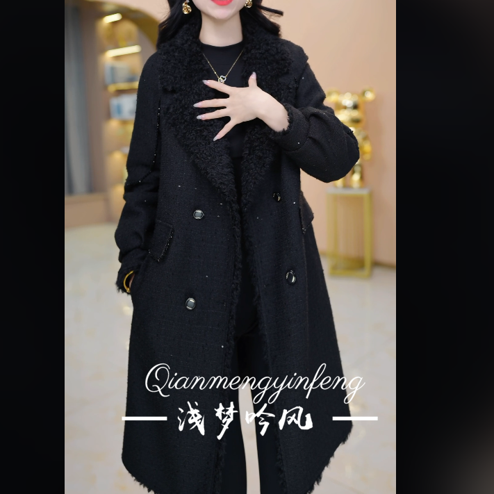 加绒加厚双面穿收腰显瘦外套