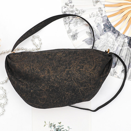 香云纱【饺子包】桑蚕丝包包单肩包大气国风印花手提包