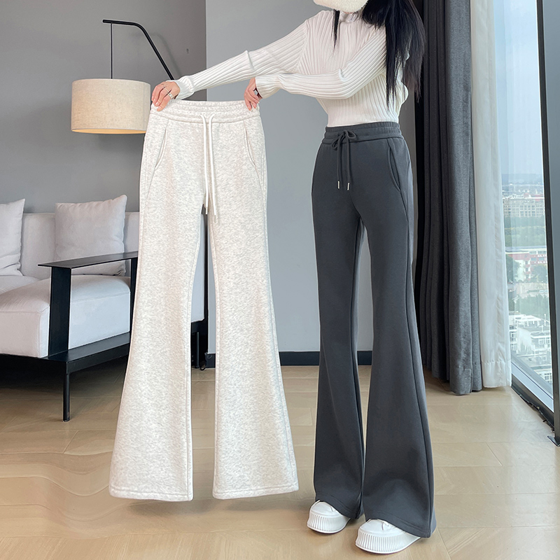 窄版微喇运动裤女秋冬季2025新款