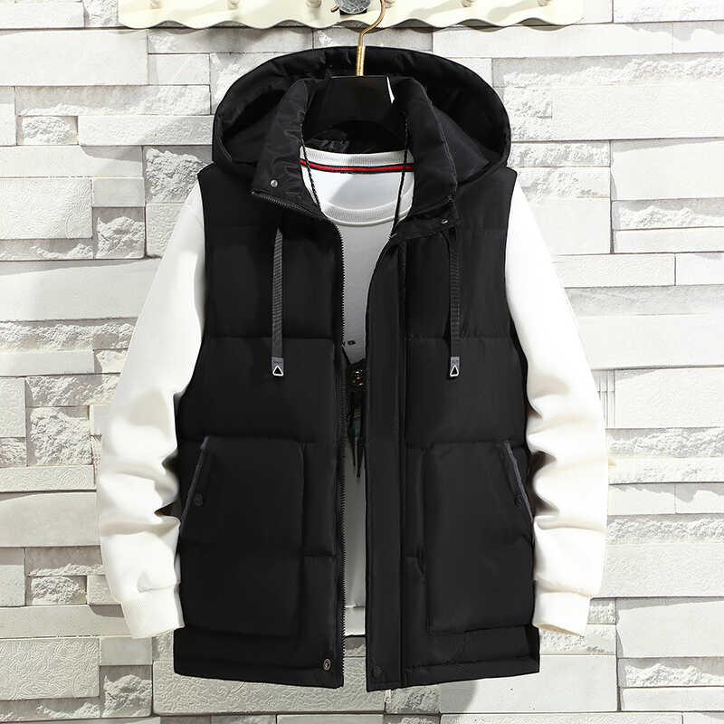 黑色加大码胖子秋冬保暖坎肩