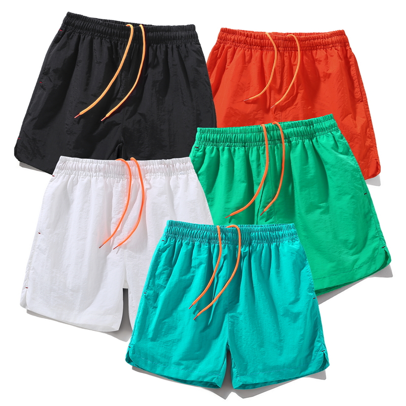 男士短裤夏季薄款外穿速干宽松纯色沙滩裤潮休闲百搭运动三分裤子