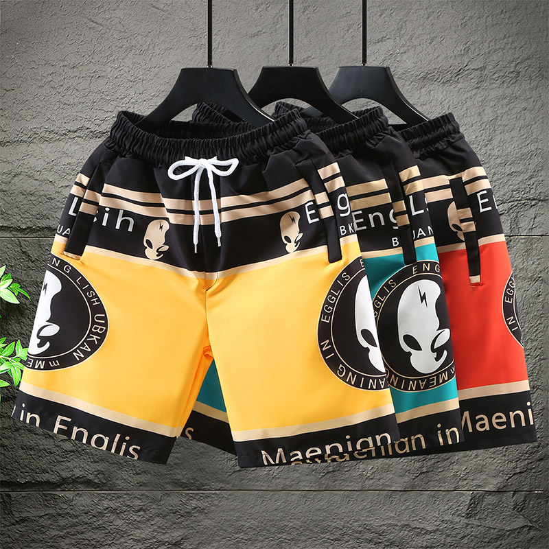 桑迪圣柯欧洲站时尚印花短裤潮牌速干运动沙滩裤夏季冰丝休闲三分