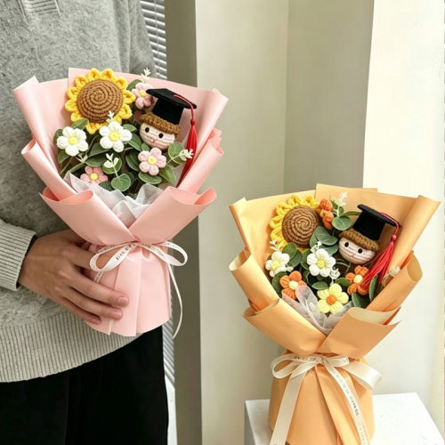 向日葵男生女生博士帽毕业礼物送学生男女朋友毕业典礼仪式感礼盒
