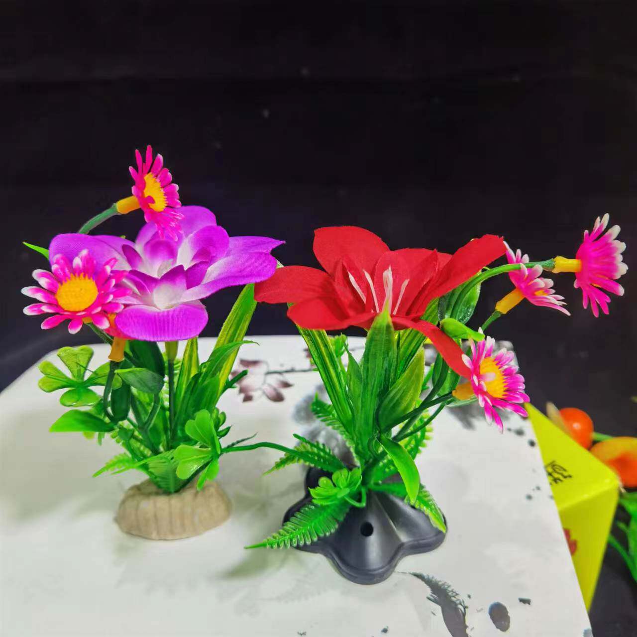 酒店意境菜品冷菜盘饰餐饮寿司刺身摆盘装饰花草点缀花创意小摆件