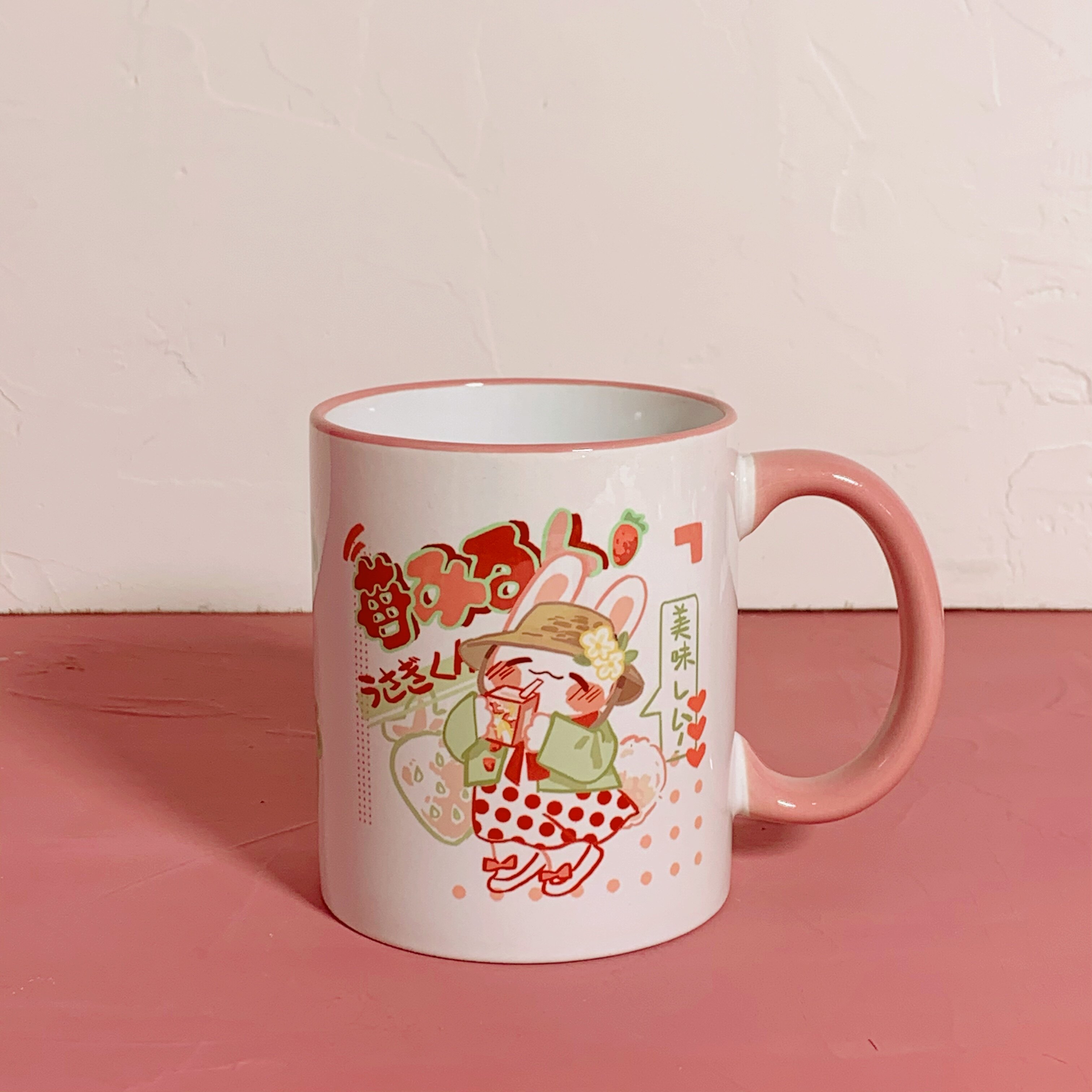 日系软妹马克杯少女心水杯高颜值女生初中生带盖带勺陶瓷杯子可爱