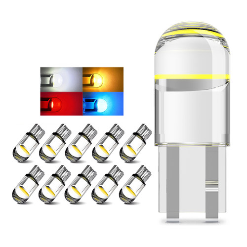 透明汽车led通用t10灯泡W5W改装示宽灯12V牌照小插泡阅读顶灯24V