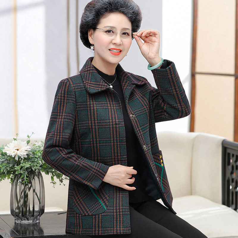 中老年人女装妈妈装春装外套60岁2023新款奶奶春秋款宽松休闲上衣