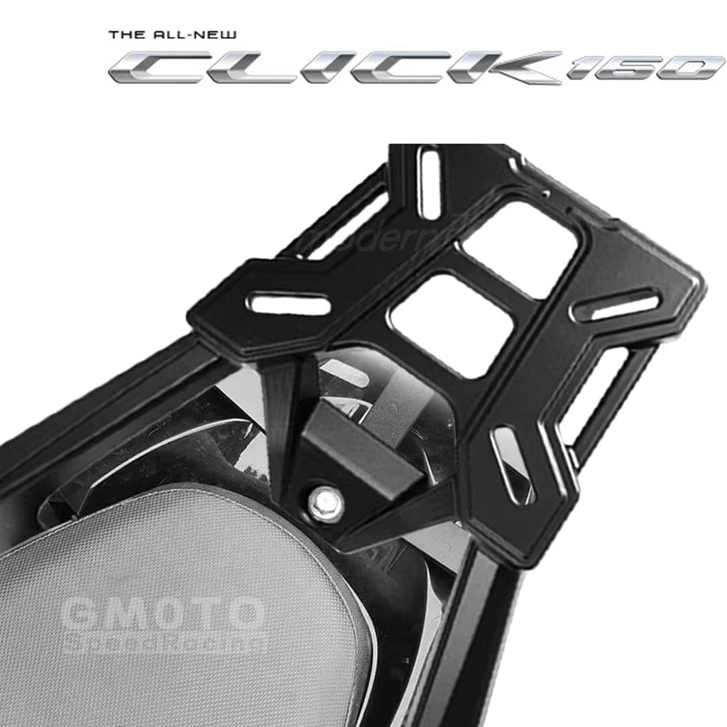 适用22-23款本田CLICK160 VARIO160改装铝合金后货架尾箱载物架