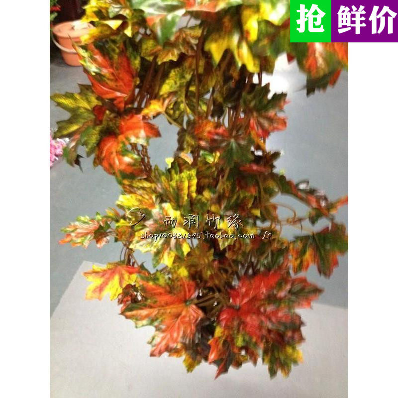 仿真葡萄叶常青藤绿萝八角金盘