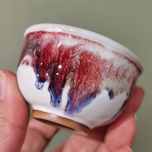 钧瓷窑变小容量主人杯简约陶瓷品茗杯原矿釉家用功夫茶杯个人单杯