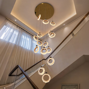 2025新款 楼挑空专用大吊灯 别墅楼梯间长吊灯楼梯吊顶灯自建房复式