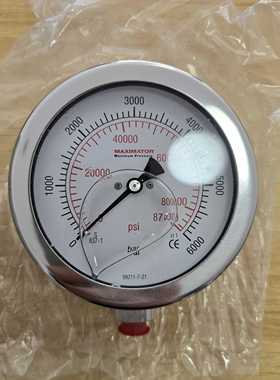 MAXIMATOR麦格斯维特 高压压力表 1/4接口 量程0-87000psi