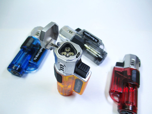 新款野营香道直冲打火机 强悍三头气焊打火机 香道香具打火机