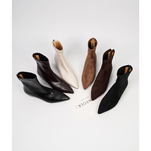 Fermina尖头弹力瘦瘦靴女短靴