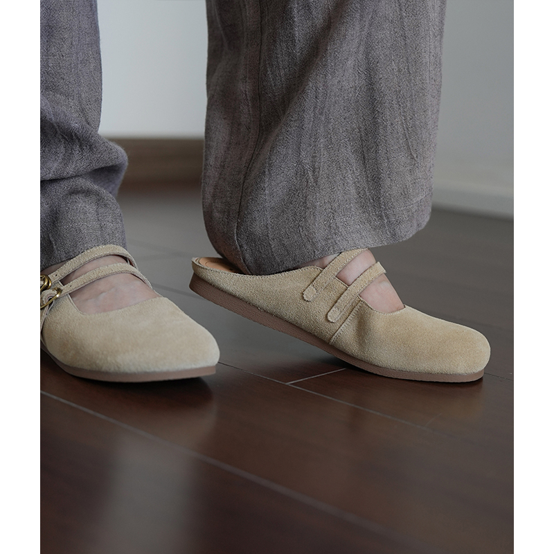 Fermina 勃肯拖鞋女夏外穿简约舒适包头半拖一脚蹬凉拖度假旅游