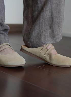 Fermina 勃肯拖鞋女夏外穿简约舒适包头半拖一脚蹬凉拖度假旅游