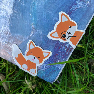 小狐狸可爱磁性书签磁吸动物卡通磁力书夹创意小学生奖品