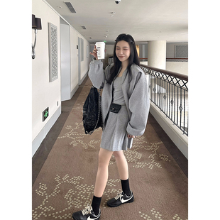 Scout chic」时髦高克重挺括厚板棒球卫衣两件套 「高尔夫Sporty