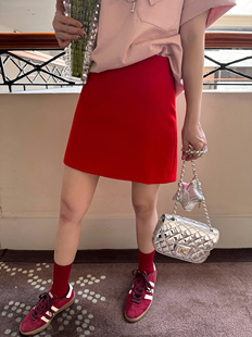 半裙女夏高腰A字短裙 质感光板西装 Scout 看起来很简单非常百搭