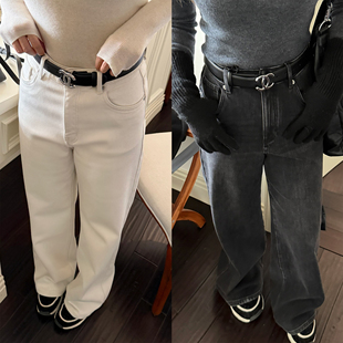 女冬季 莱赛尔弹力纤维加绒直筒雅痞牛仔裤 腿型修正神裤 Scout