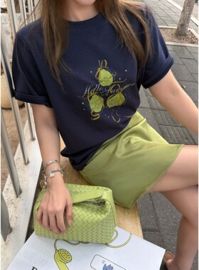 Scout 夏日薄款短袖t恤女品质高密活力元气缤纷水果印花上衣女tee