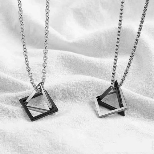 合金钛钢盒子链男女通用时尚简约