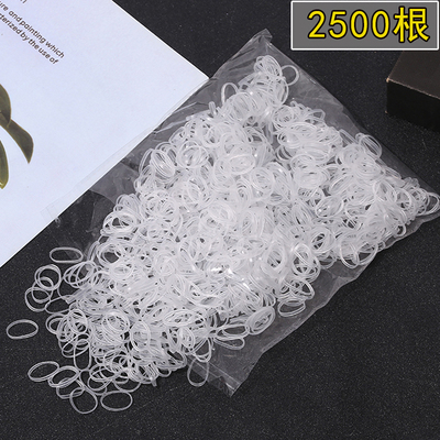 加厚透明白色皮筋强拉不断发圈