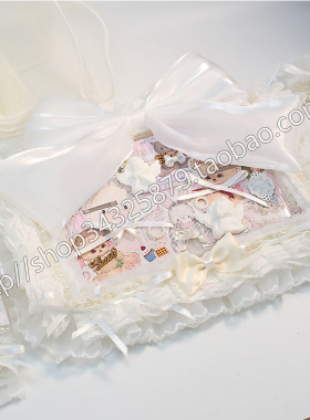 白色公主蕾丝蝴蝶结适用于任天堂switch oled游戏机透明保护壳