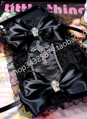 骷髅十字蕾丝蝴蝶结适用于微软Microsoft Surface Duo保护套壳