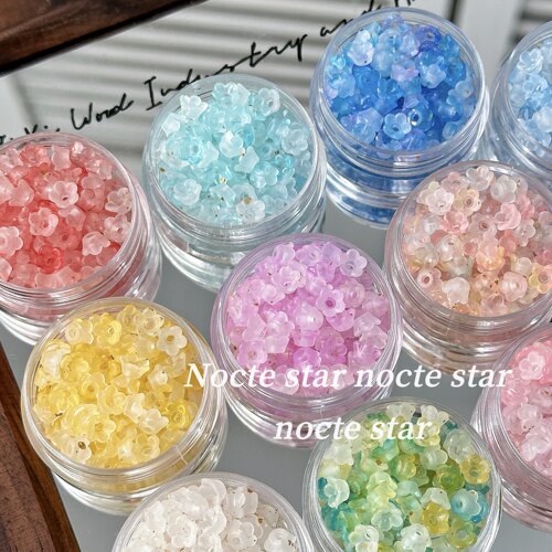 4/6mm亚克力磨砂鎏金平底小铃兰 diy手工串珠手链项链手机链配饰