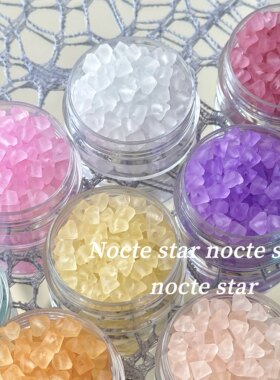 6mm磨砂三角桃心玻璃散珠 串珠手工diy材料手链项链手机链配件
